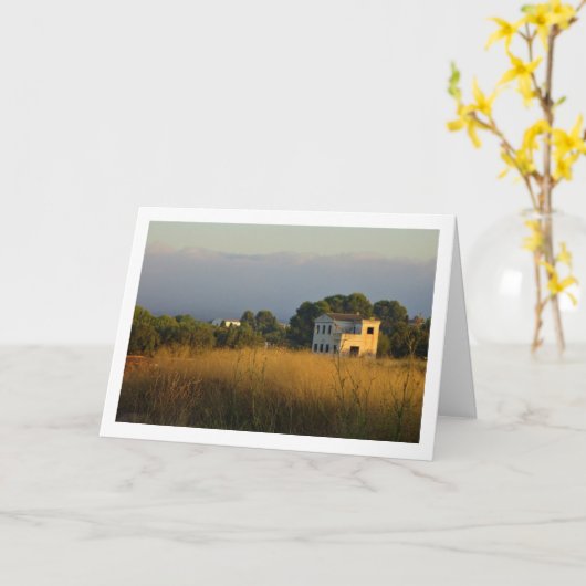 Verlaten Landhuis Landschap Kaart (Gele Bloem)