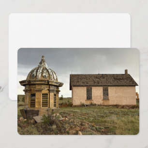 Verlaten landschap plat vakantiekaart feestdagenkaart