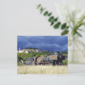 Verlaten locomotieven briefkaart (Staand voorkant)