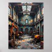 Verlaten magazijninterieur poster (Voorkant)