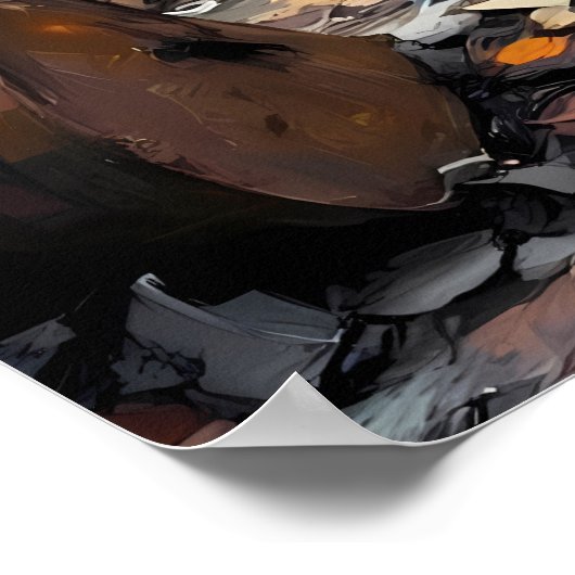 Verlaten magazijninterieur poster (Hoek)