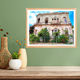 Verlaten Mansion Colonial Mexico Poster