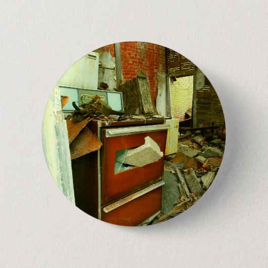 Verlaten Mess Ronde Button 5,7 Cm (Voorkant)
