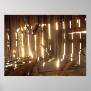 Verlaten Missouri Barn in de zon Poster