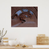 Verlaten NY City Hall metrostation illustratie Poster (Keuken)