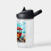 Verlaten oude boot gepersonaliseerd waterfles (Links)