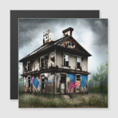 Verlaten oude huis spray verf graffiti (Voorkant / Achterkant)