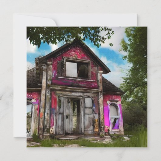 Verlaten oude schuur huis in de buurt van de Bosse (Voorkant)