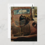 Verlaten oude vrachtwagen briefkaart (Voorkant / Achterkant)
