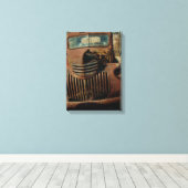 Verlaten oude vrachtwagen canvas afdruk (Insitu (Houten vloer))