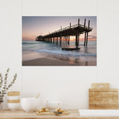 Verlaten pier bij zee poster (Keuken)