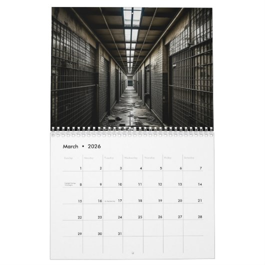 Verlaten plaatsen en ruimtes AI Art Kalender (Mar 2026)