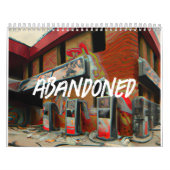 Verlaten plaatsen en ruimtes AI Art Kalender (Hoes)