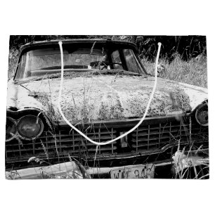 Verlaten Plymouth Auto Foto Gift Bag Groot Cadeauzakje