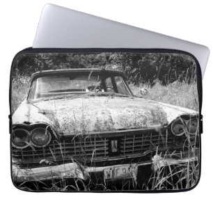 Verlaten Plymouth auto foto laptop sleeve