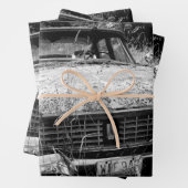 Verlaten Plymouth Car Photo Wrapping Paper (In situ)