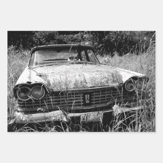 Verlaten Plymouth Car Photo Wrapping Paper (Voorkant)