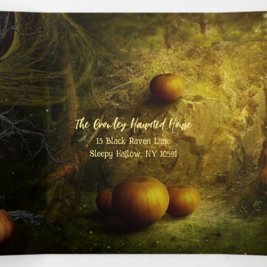 Verlaten pompoen patch Halloween Party Drieluik Uitnodiging (Binnenkant midden)