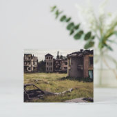 Verlaten Post Apocalyptische gebouwen Briefkaart (Staand voorkant)