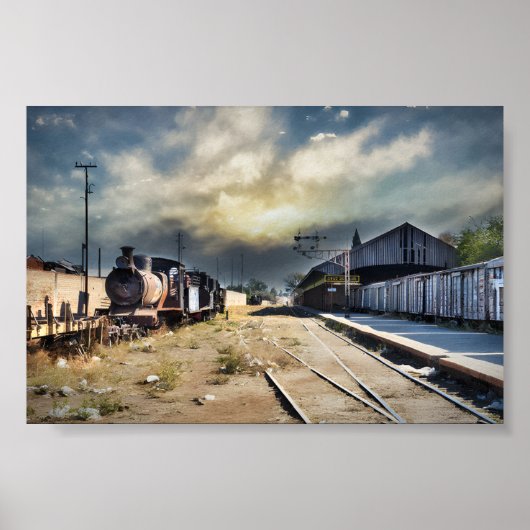 Verlaten Poster van het spoorwegstation (Voorkant)