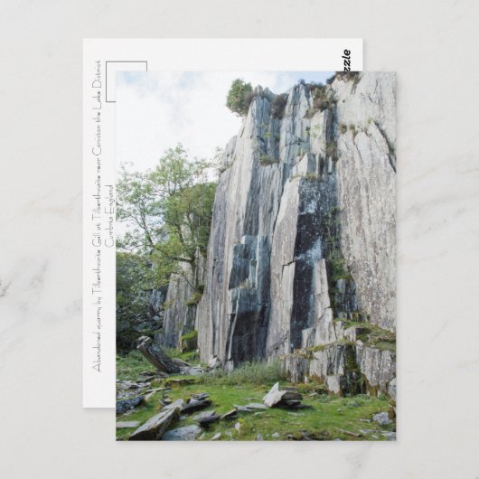 Verlaten Quarry Tilberthwaite-kaart Briefkaart (Voorkant / Achterkant)