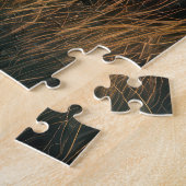 Verlaten Rode Retro Driewieler Legpuzzel (Zijkant)