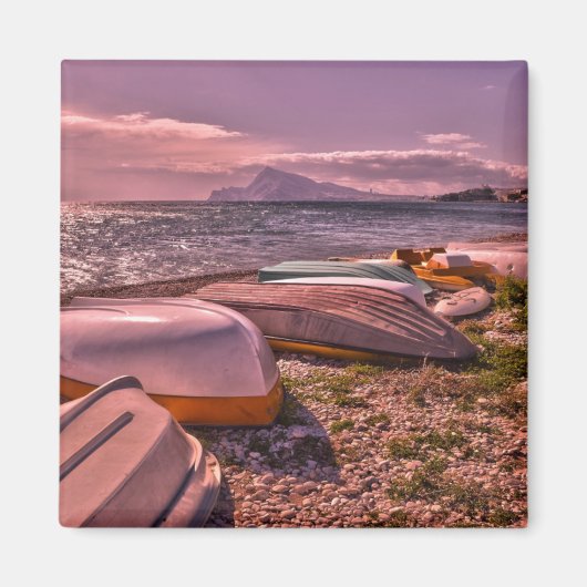 Verlaten roeiboten | L'Olla Beach, Altea Magneet (Voorkant)