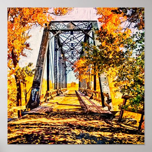 Verlaten RR Tressel Truckee Rivier Poster (Voorkant)