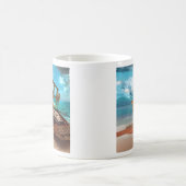 Verlaten Rusty Boats rustend op een verlaten stran Magische Mok (Center)