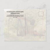 Verlaten, Rusty Pump Jack, Guadalupe Mountains NP Briefkaart (Achterkant)