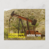 Verlaten, Rusty Pump Jack, Guadalupe Mountains NP Briefkaart (Voorkant)