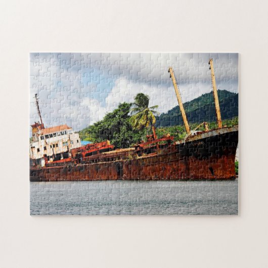 Verlaten schip in Dominica Legpuzzel (Horizontaal)