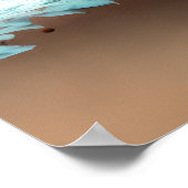 Verlaten schip op een zandstrand poster (Hoek)