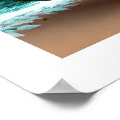 Verlaten schip op een zandstrand poster (Hoek)