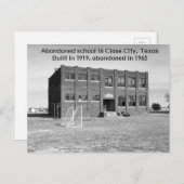 Verlaten School in Texas Foto Briefkaart (Voorkant / Achterkant)