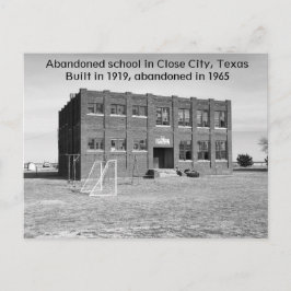 Verlaten School in Texas Foto Briefkaart