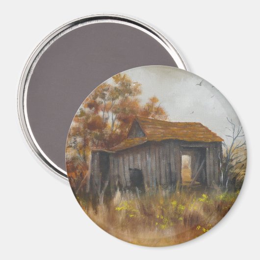 Verlaten schuur Boerderij rustieke landmagneet Magneet (Voorkant / Achterkant)