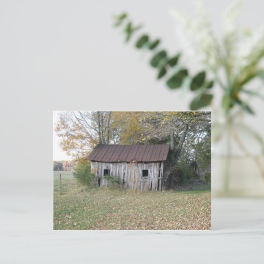 verlaten schuur briefkaart (Staand voorkant)