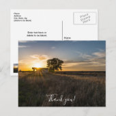 Verlaten schuur Colorado zonsondergang bedankt ans Briefkaart (Voorkant / Achterkant)