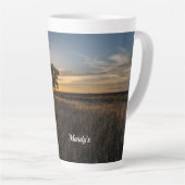 Verlaten Shed Colorado Sunset Custom Latte Mok (Rechterhoek)