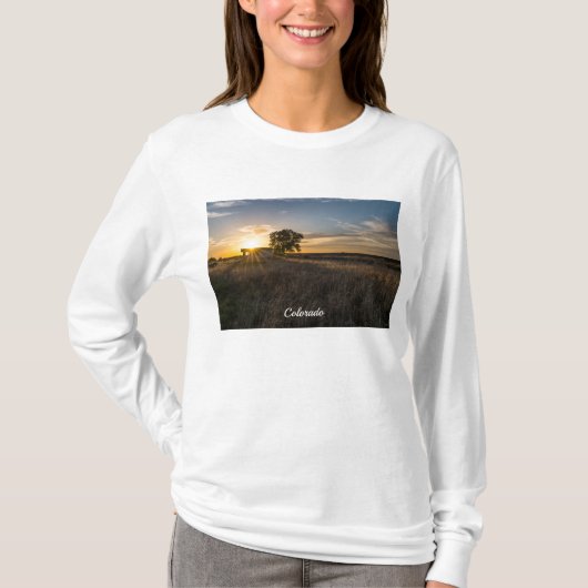 Verlaten Shed Colorado Sunset Long Sleeve T-shirt (Voorkant)