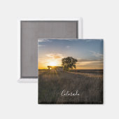 Verlaten Shed Colorado Sunset Magnet (Voorkant / Achterkant)