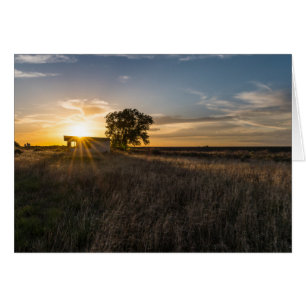 Verlaten Shed Colorado Sunset Wenskaart