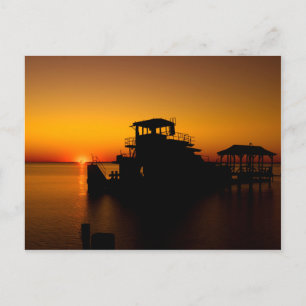 Verlaten sleepboot Madisonville Vuurtoren Briefkaa Briefkaart