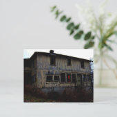Verlaten spookhuis briefkaart (Staand voorkant)