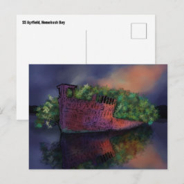 Verlaten SS Ayrfield-ansichtkaart Briefkaart