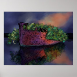 Verlaten SS Ayrfield Poster