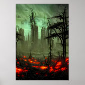 verlaten stad | AI Art Poster (Voorkant)