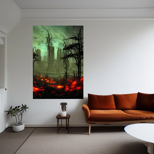 verlaten stad | AI Art Poster