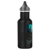 Verlaten stad Dystopian AI Gegenereerde Kunstwerk Waterfles (Links)